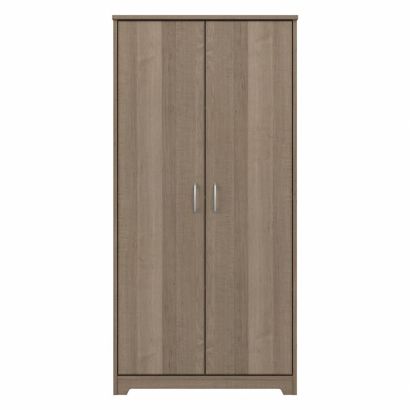 Cabot Tall Storage Cabinet with Doors by Bush Furniture - Modern Gray