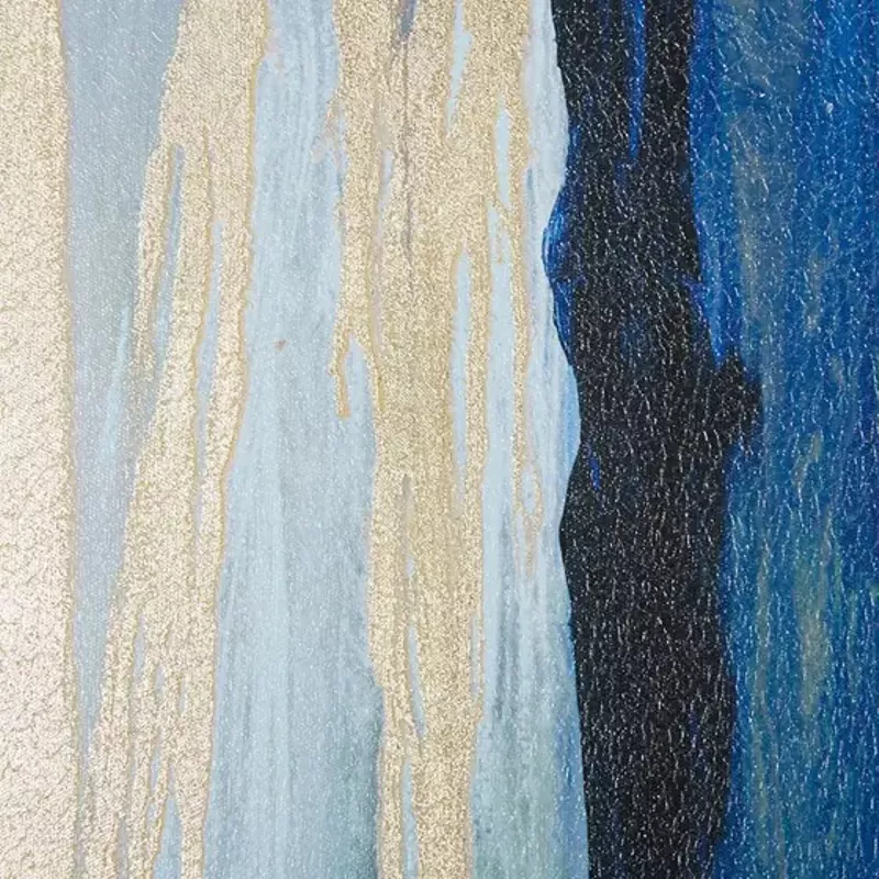 Blue Bliss Abstract 5-piece Gallery Framed Canvas Wall Art Set