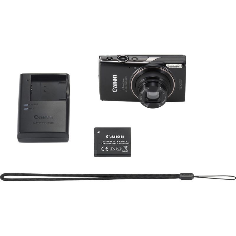 Alt View Zoom 13. Canon - PowerShot ELPH 360 20.2-Megapixel Digital Camera - Black
