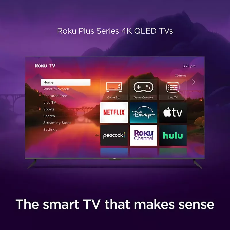 Roku - 65" Class Plus Series QLED 4K Smart RokuTV