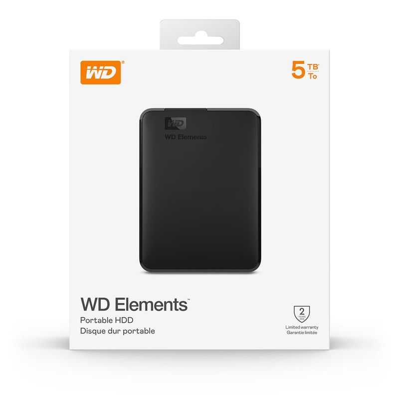 WD Elements 5TB USB 3.0 Portable External Hard Drive