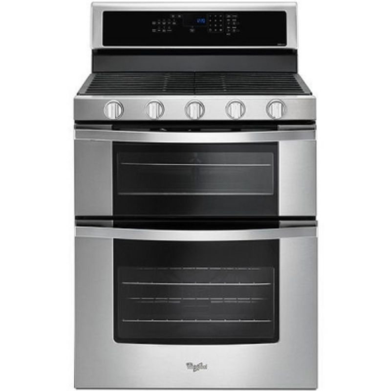 Whirlpool 6 Cu. Ft. Stainless Steel Gas Double Oven Range With Ez-2-lift Hinged Grates