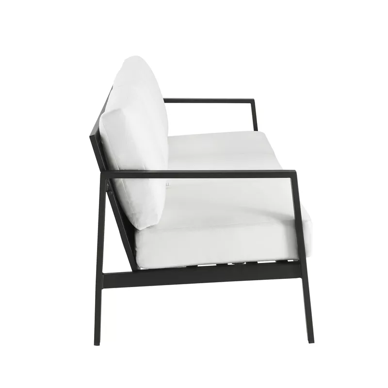 Albin Aluminum Outdoor 3 Seater Sofa White
