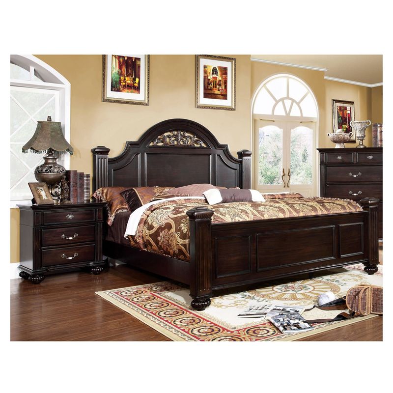 Furniture of America Vame Walnut 2-piece Bedroom Set - Eastern King