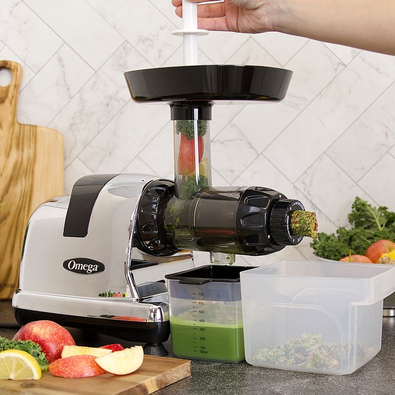 Alt View Zoom 15. Omega - J8006HDC Slow Juicer and Nutrition System - Chrome