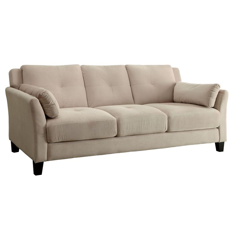Furniture of America Pierson Contemporary 2-piece Flannelette Sofa Set - Beige