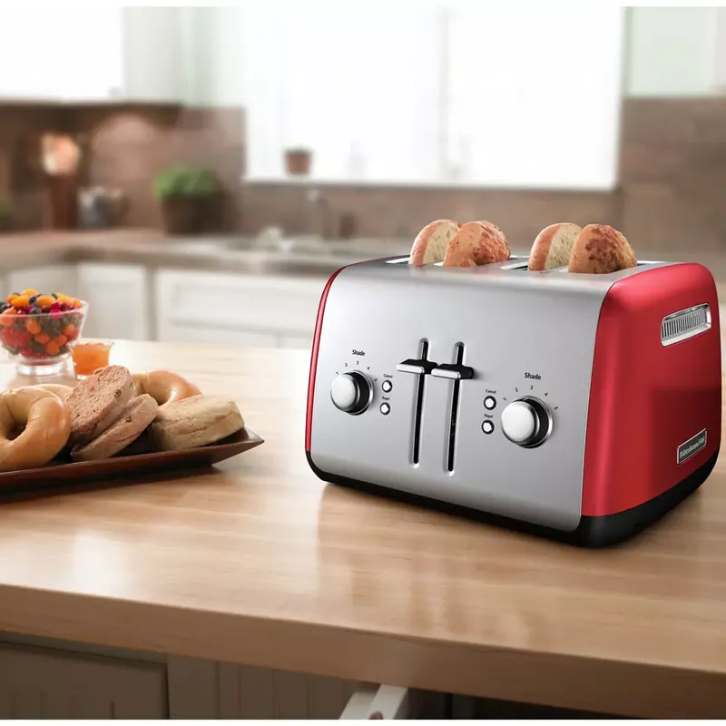 KitchenAid 4-Slice Toaster with Illuminated Buttons in Empire Red