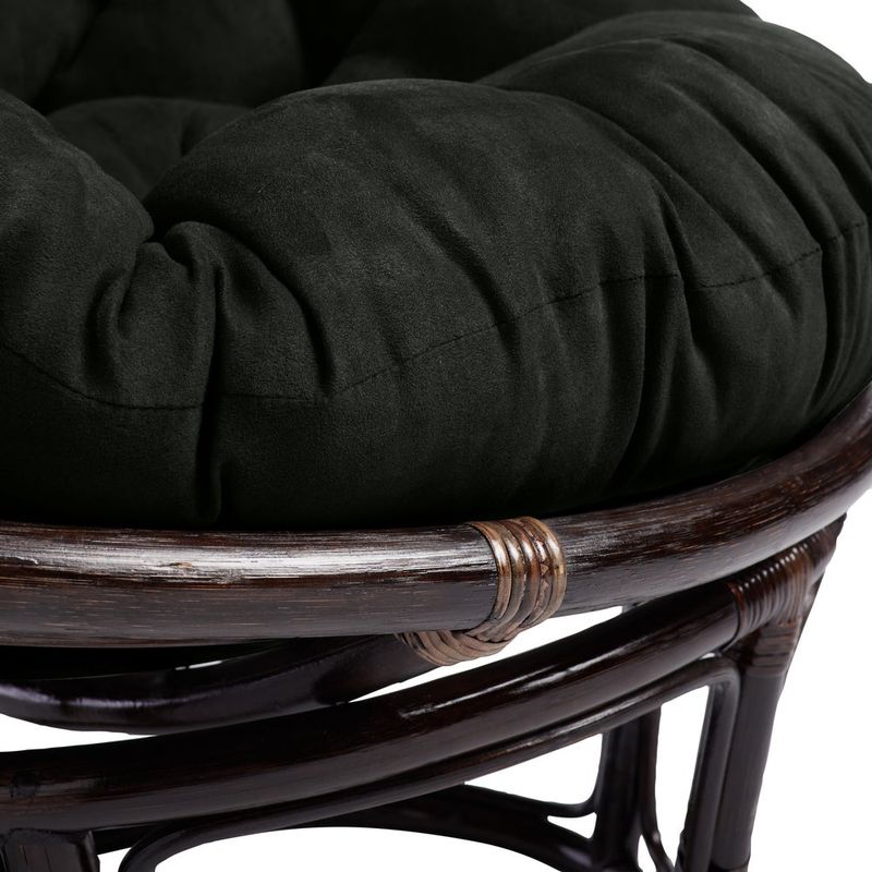 International Caravan Bali 42-inch Papasan Chair with Plush Cushion - Steel Grey