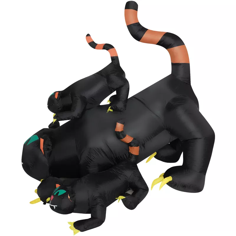 5-ft. Prelit Inflatable Black Cat Trio