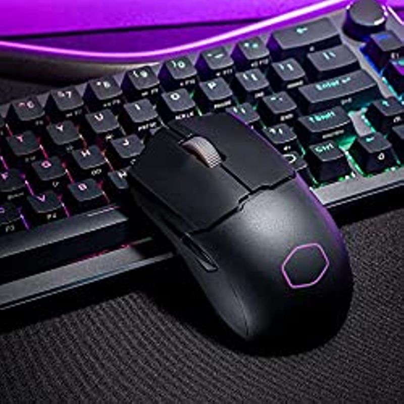 Cooler Master MM712 Wireless Gaming Mouse Black with Adjustable 19,000 DPI, 2.4GHz and Bluetooth , Ultraweave Cable, PTFE Feet, RGB...