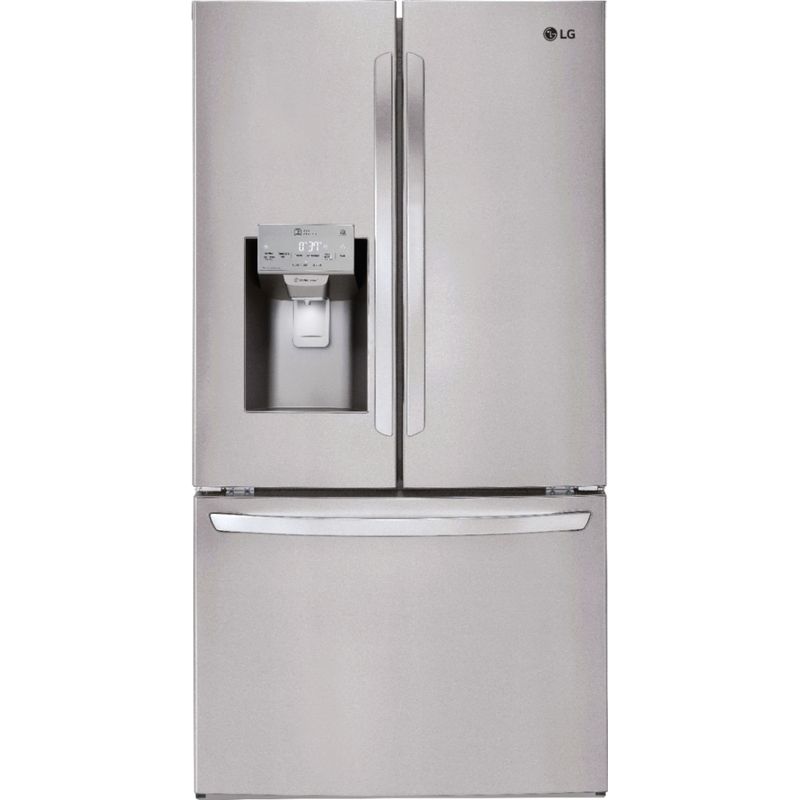 Front Zoom. LG - 26.2 Cu. Ft. French Door Smart Refrigerator with Dual Ice Maker - Stainless steel