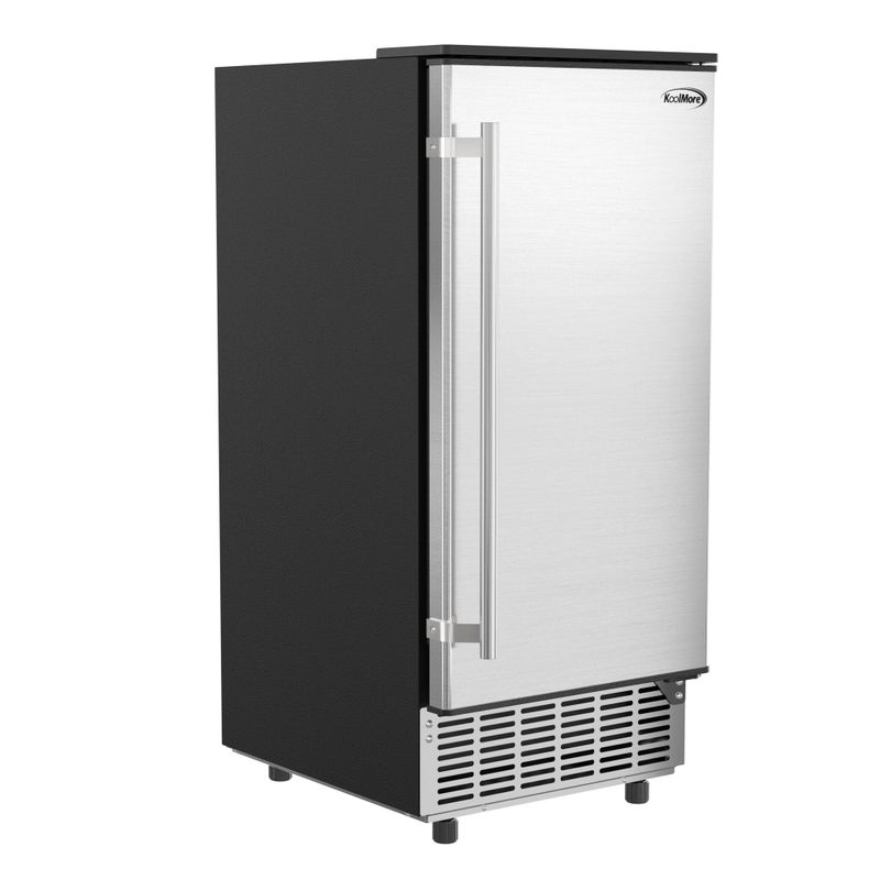 15 in. W 25 lb. Free standing Ice Maker in Stainless Steel - Stainless Steel