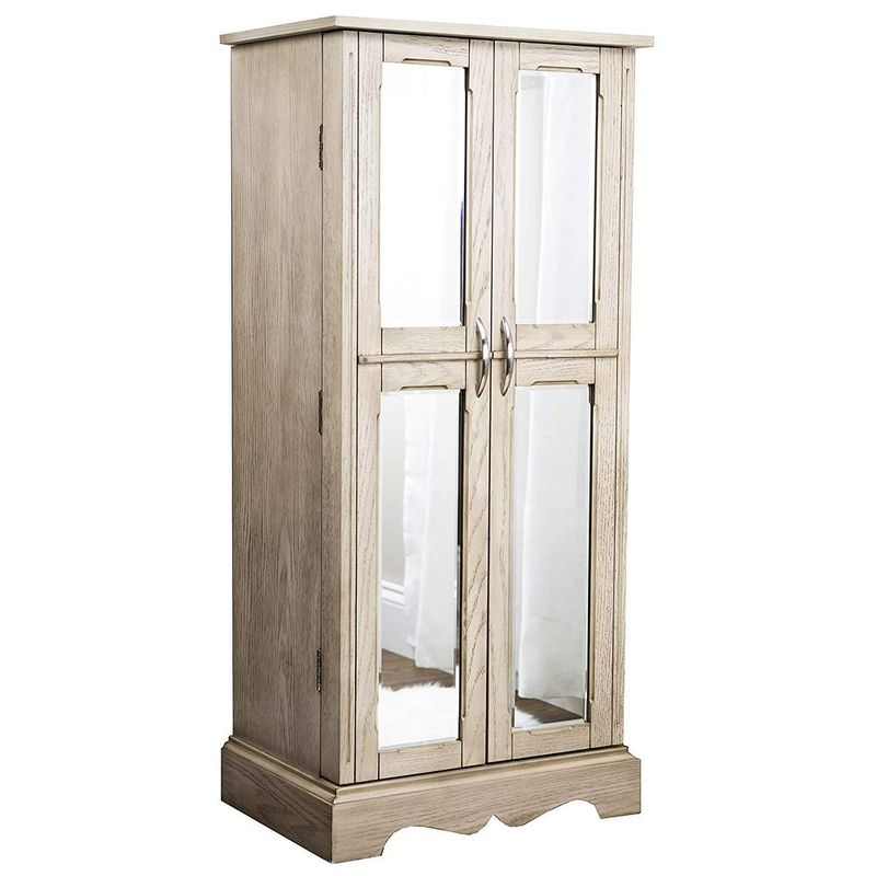 Hives & Honey Chelsea Taupe Jewelry Armoire - Walnut