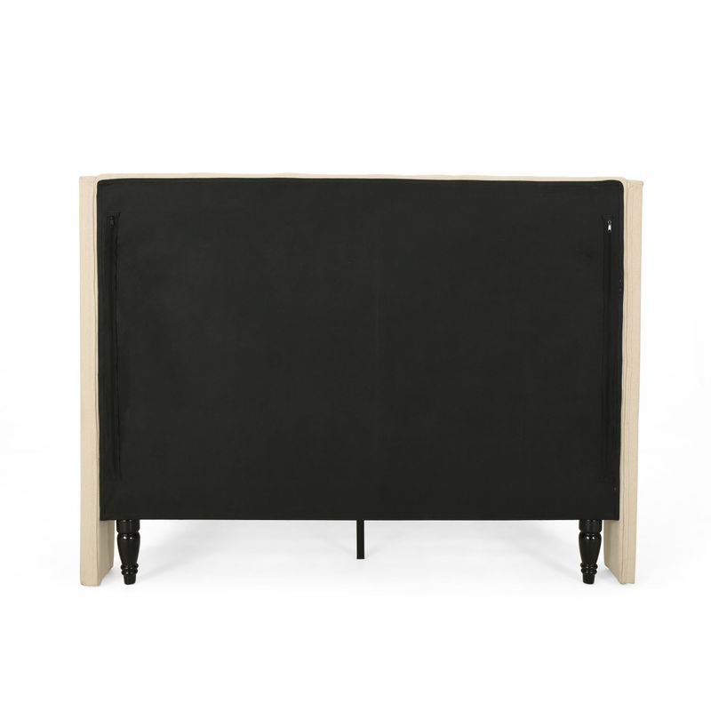 Roz Traditional  Fully-Upholstered Queen-Sized Bedframe by Christopher Knight Home - Black