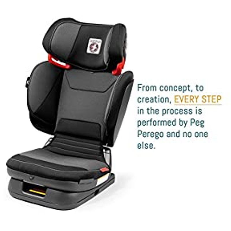 Peg Perego Viaggio Flex 120 - Booster Car Seat - for Children from 40 to 120 lbs - Made in Italy - Licorice (Black)