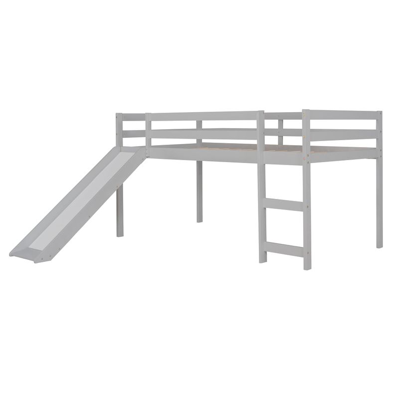 Loft Bed with Slide - White