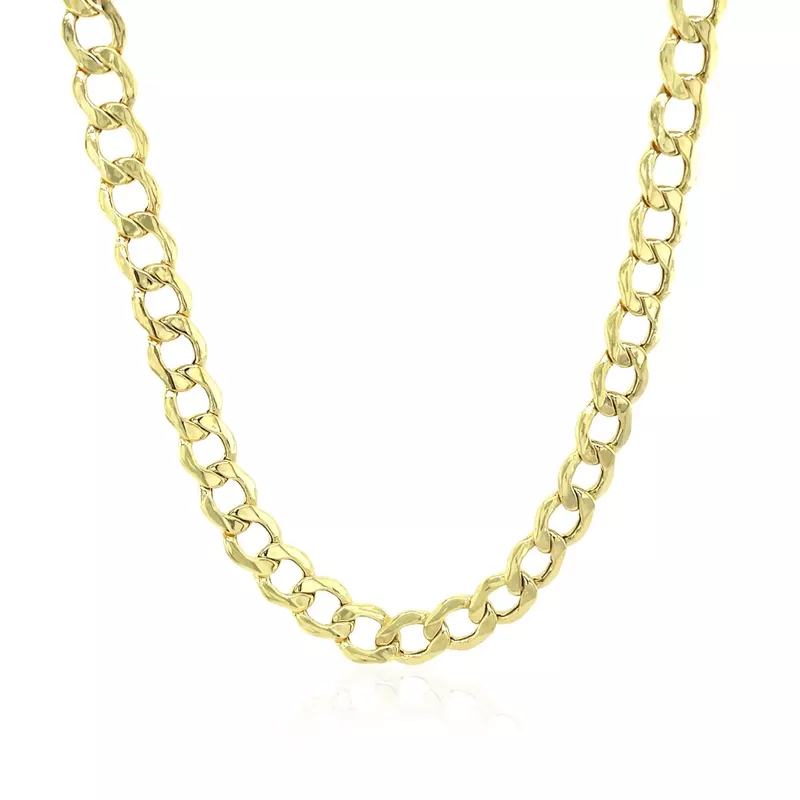 5.3mm 10k Yellow Gold Curb Chain (24 Inch)