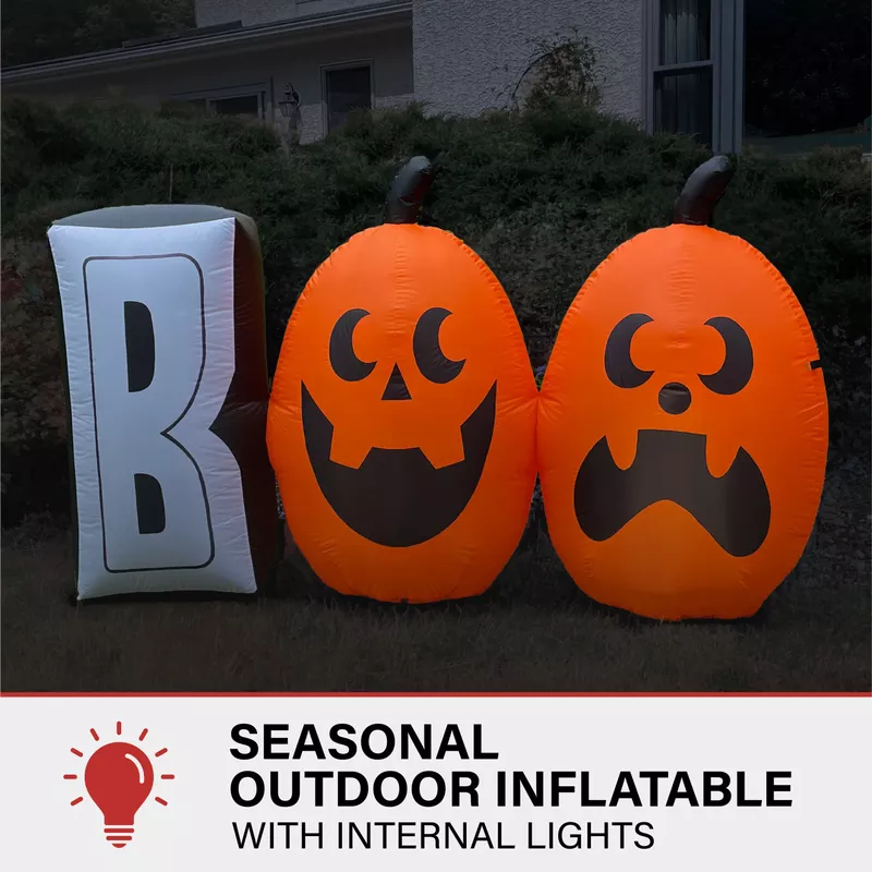 4-Ft. Tall Pre-lit Inflatable Boo Sign