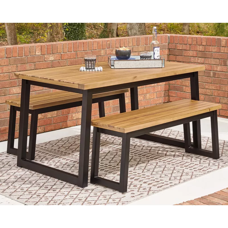 Town Wood Dining Table Set (3/CN)