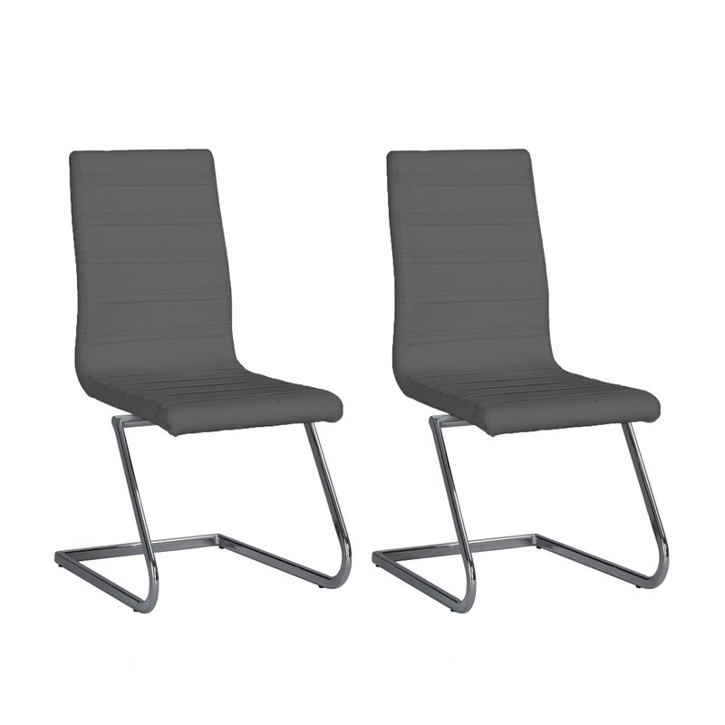 Somette Jayda Grey High Back Brewer Style Dining Chair (Set of 2) - Set of 2