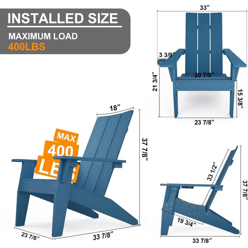 Rent to own WINSOON 2Piece All Weather HIPS Outdoor Adirondack Chair