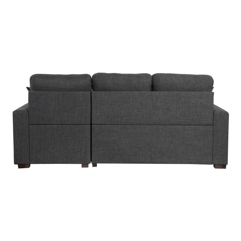 Miles Sectional Sofa Chaise with Pull-Out Bed - Grey