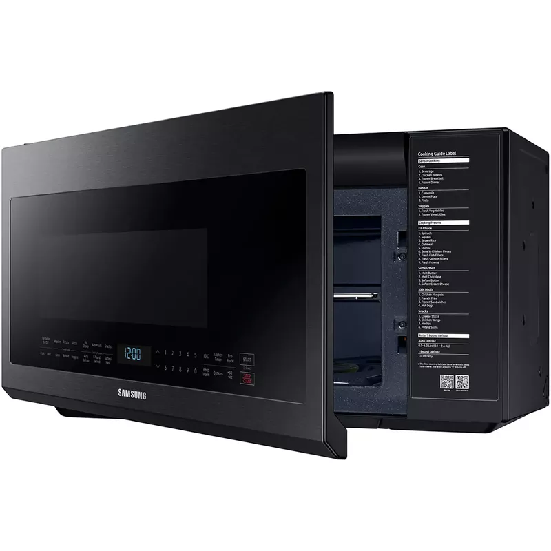 Samsung - 2.1 Cu. Ft. Over-the-Range Microwave with Sensor Cook - Black Stainless Steel