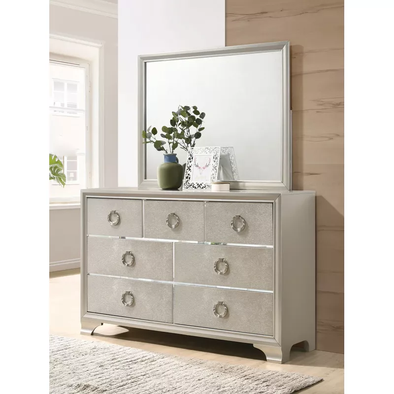 Salford 7-drawer Dresser Metallic Sterling