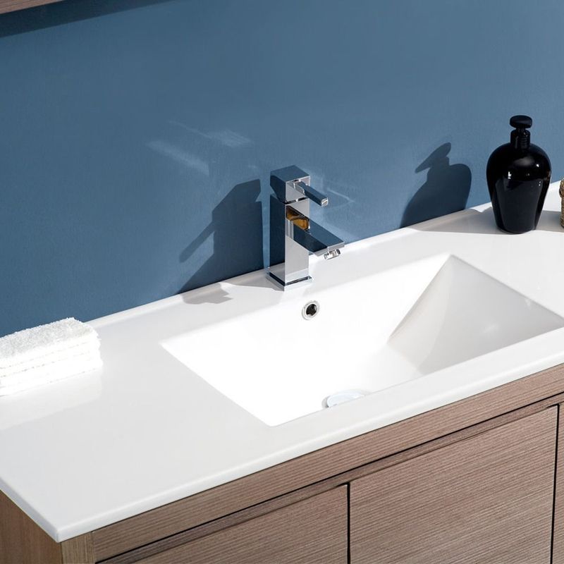Fresca Allier 48-inch Grey Oak Modern Bathroom Vanity with Mirror - Gray Oak