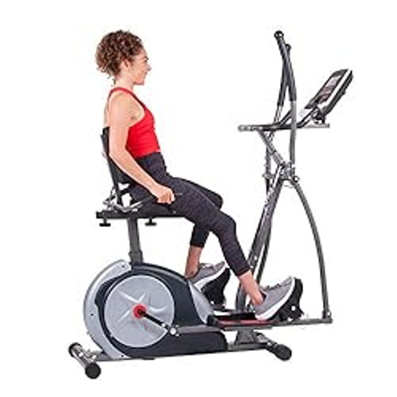 Body Champ 3-in-1 Home Gym, Upright Exercise Bike, Elliptical Machine & Recumbent Bike, Trio Trainer Exercise Machine Plus Two Upper Body...