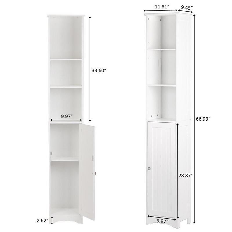 Copper Grove Shijak Adjustable Wood Bathroom Storage Floor Cabinet (4 Options) - 2 Door Cabinet