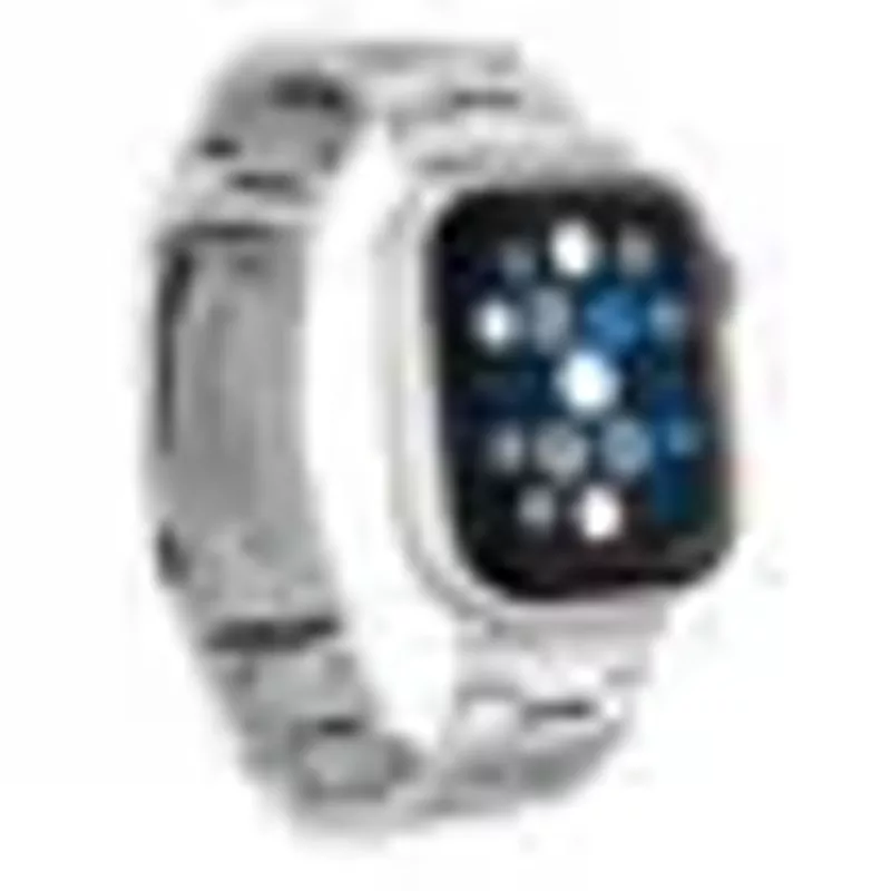 Insignia™ - Stainless Steel Link Band for Apple Watch 38mm, 40mm and 41mm (All Series) - Silver