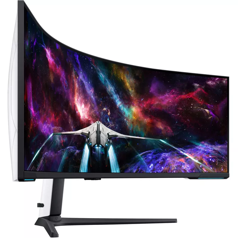 Samsung - 57" Odyssey Neo G9 Dual 4K UHD Quantum Mini-LED 240Hz 1ms HDR 1000 Curved Gaming Monitor (HDMI 2.1, DP 2.1, USB 3.0) - Black