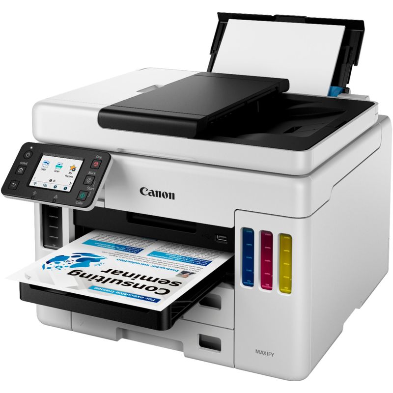 Alt View Zoom 11. Canon - MAXIFY MegaTank GX7021 Wireless All-In-One Inkjet Printer with Fax - White