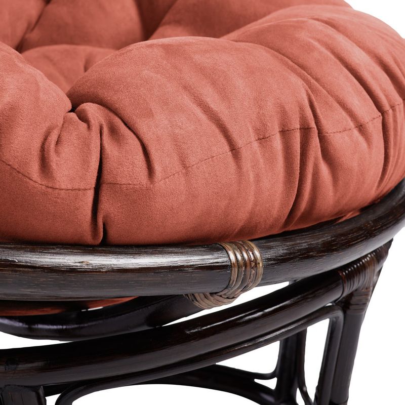 International Caravan Bali 42-inch Papasan Chair with Plush Cushion - Steel Grey