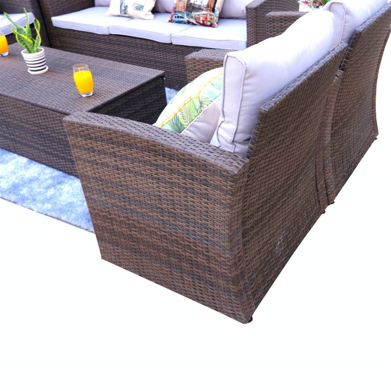 Rent to own Outdoor 6Piece Wicker Patio Sofa Set by Moda Furnishings
