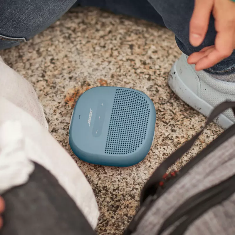 Bose - SoundLink Micro Portable Bluetooth Speaker with Waterproof Design - Stone Blue