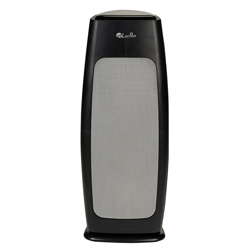 LivePure LP270THP Sierra Series Digital Tall Tower Air Purifier with Permanent Filtration - Black