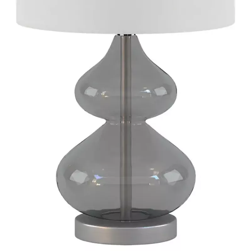 Ellipse Curved Glass Table Lamp, Set of 2