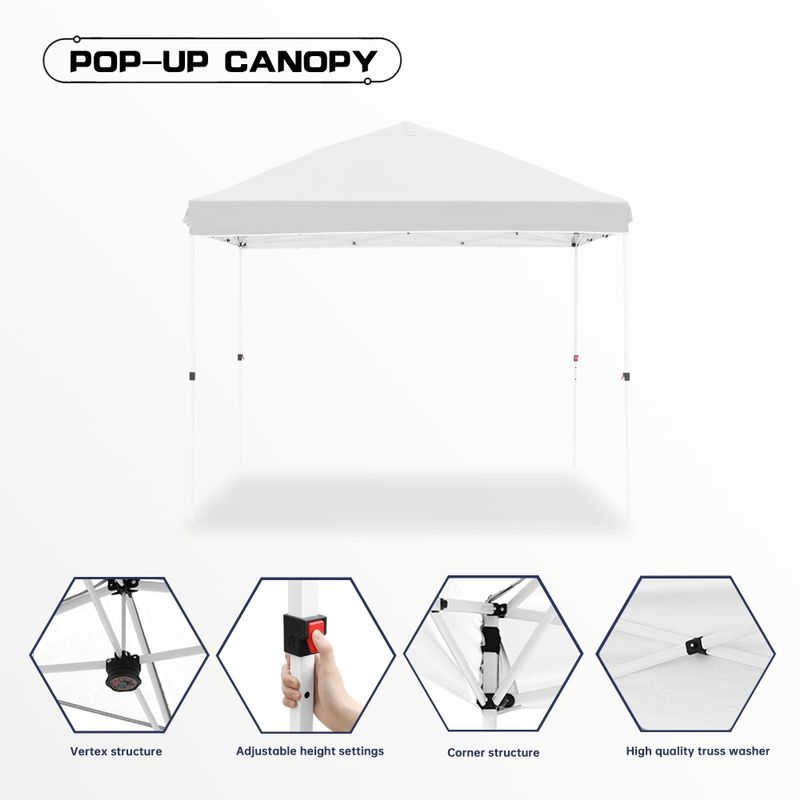 Ainfox 10x10ft Outdoor Canopy Tent Party Gazebo - Red
