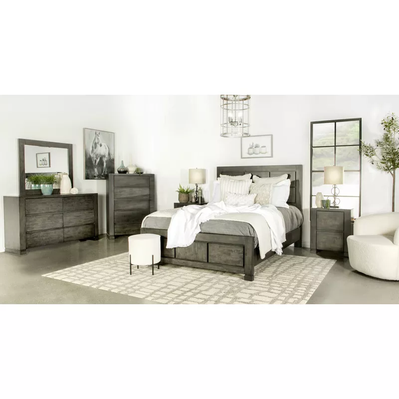 Lorenzo 5-drawer Chest Dark Grey