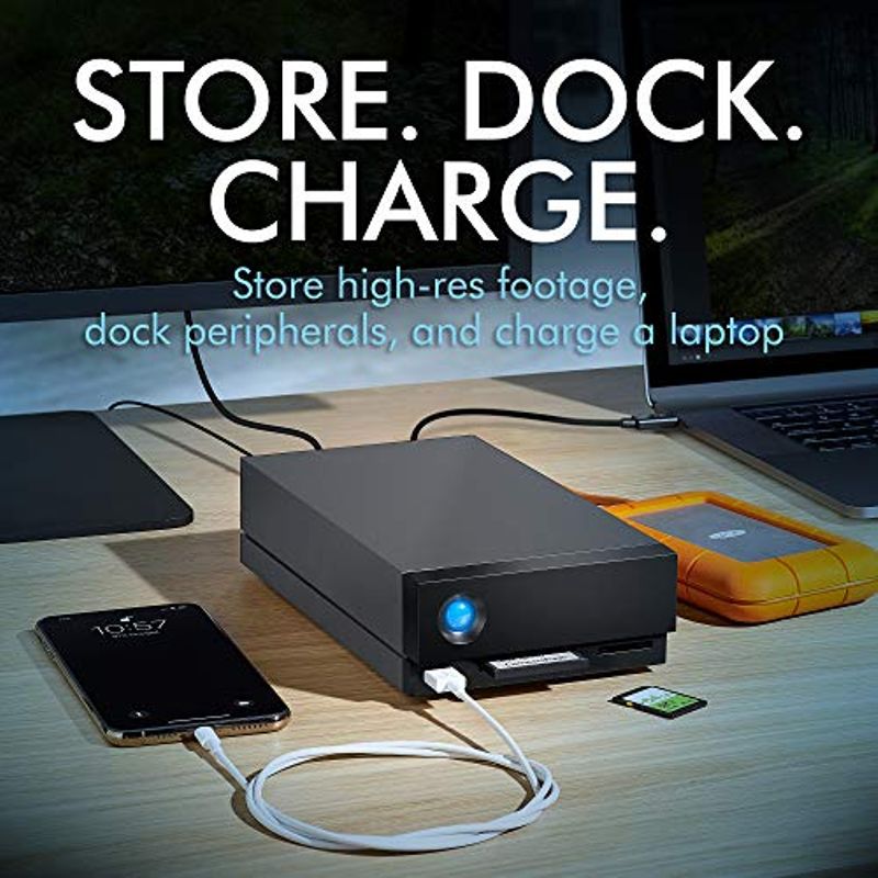 LaCie 1big Dock 16TB External Hard Drive HDD Docking Station – Thunderbolt 3 USB 3.1 USB 3.0 7200 RPM Enterprise Class Drives, for Mac...