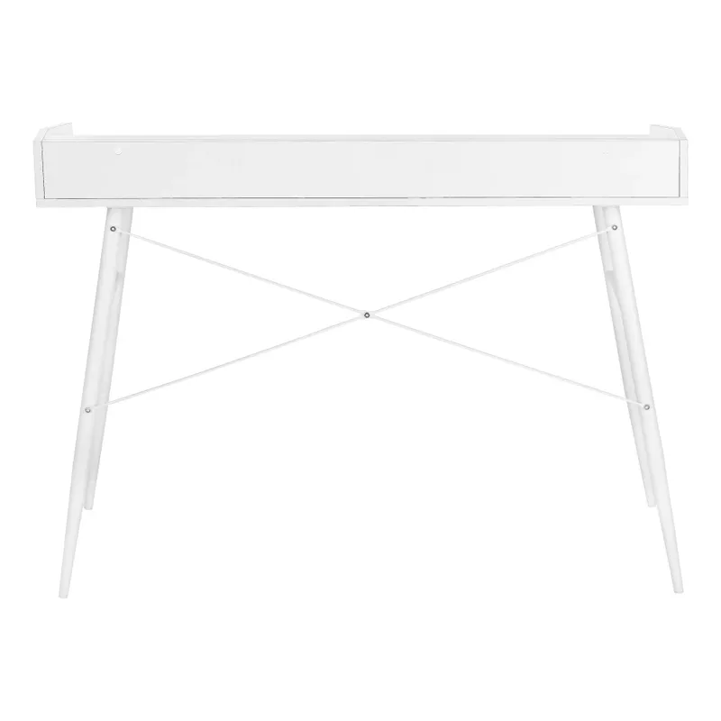 Computer Desk/ Home Office/ Laptop/ Storage Shelves/ 48"L/ Work/ Metal/ Laminate/ White/ Contemporary/ Modern