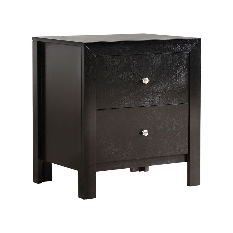 Burlington 2-drawer Wood Nightstand - Grey