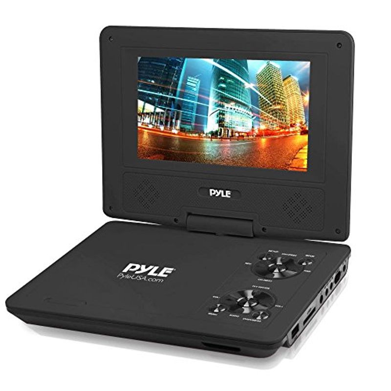 Pyle 9-Inch Portable DVD Player, Portable CD Player, Travel DVD Player, Car DVD Player, Portable Battery, USB/SD, Headphone Jack,...
