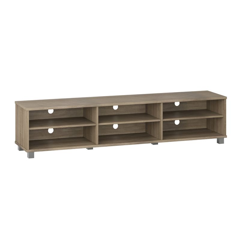 CorLiving Hollywood Wood Grain TV Stand for TV's up to 85" - Brown