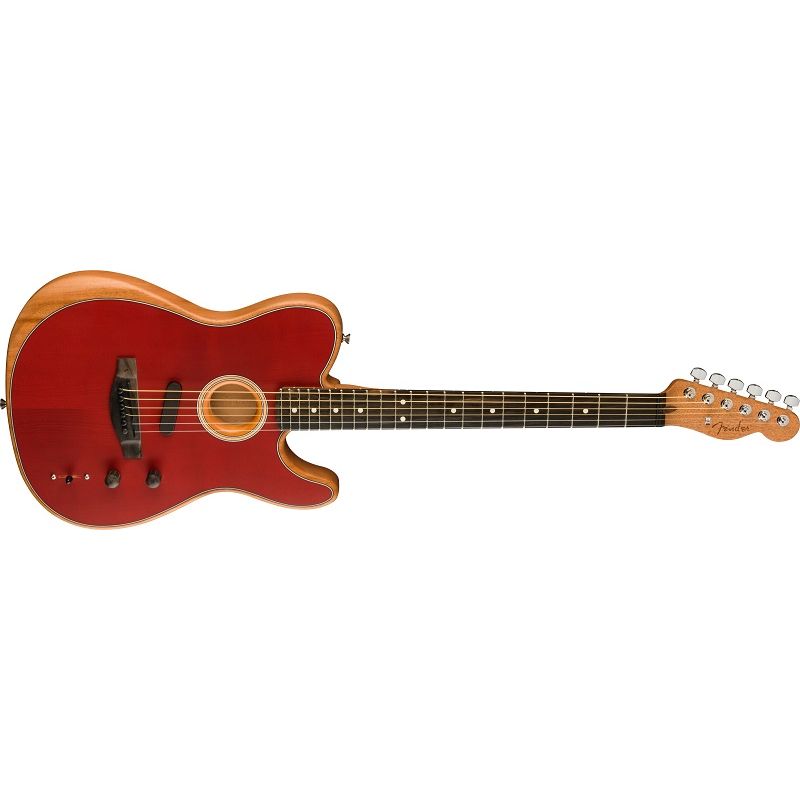Fender American Acoustasonic Telecaster Acoustic-Electric Guitar Crimson Red
