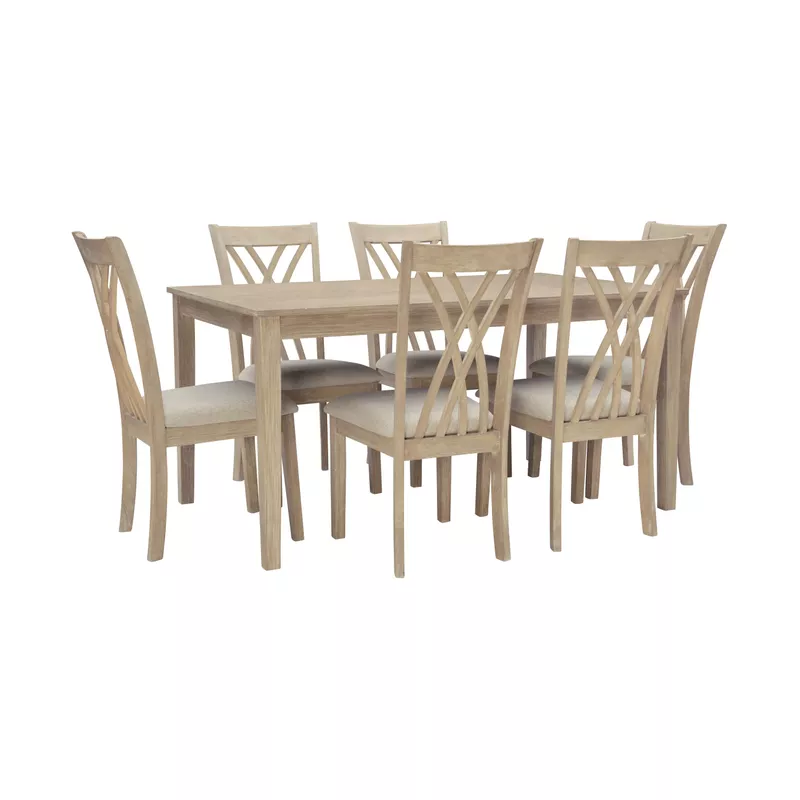 Sherrod 7Pc Dining Set Natural