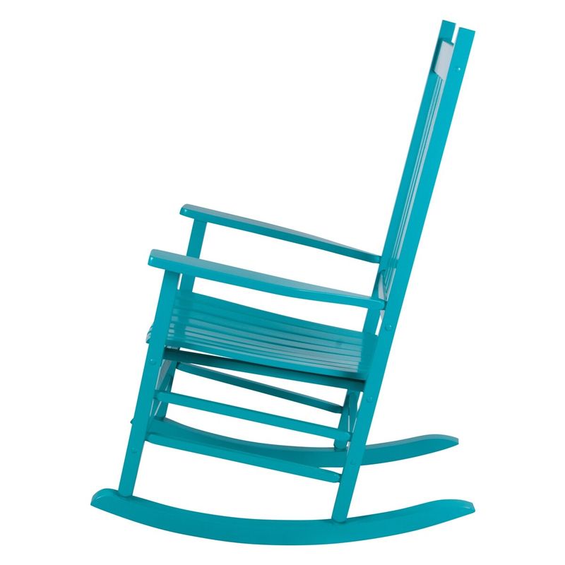 Porch & Den Steeplechase Genuine Hardwood Porch Rocker Chair - Black
