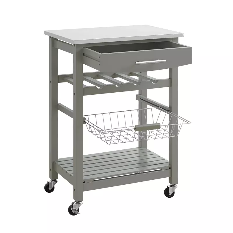 Causey Kitchen Cart Grey